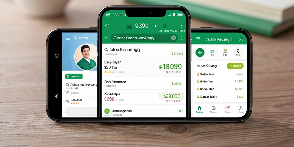 Antarmuka aplikasi Catatan Keuangan 9399 yang sederhana dan intuitif.