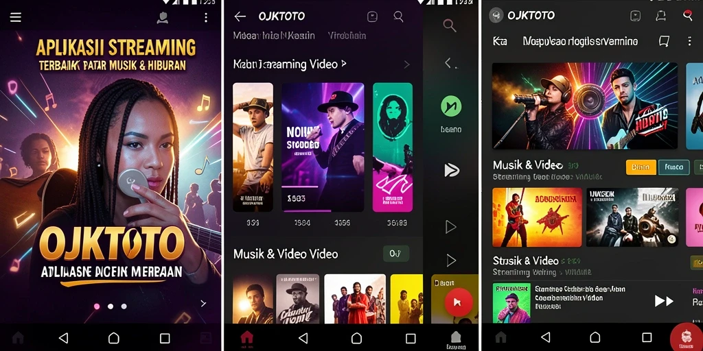 Antarmuka pengguna OJKTOTO yang modern dan menarik untuk Streaming Video.