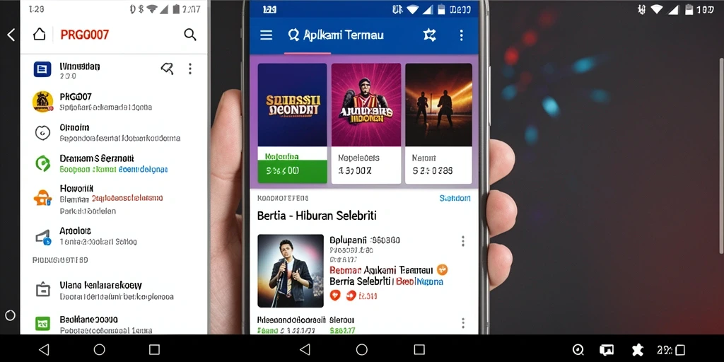 Antarmuka aplikasi PRG007 yang menarik dan informatif.