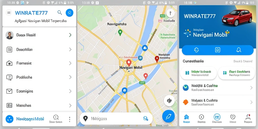 Tampilan antarmuka WINRATE777 yang intuitif untuk navigasi mobil.