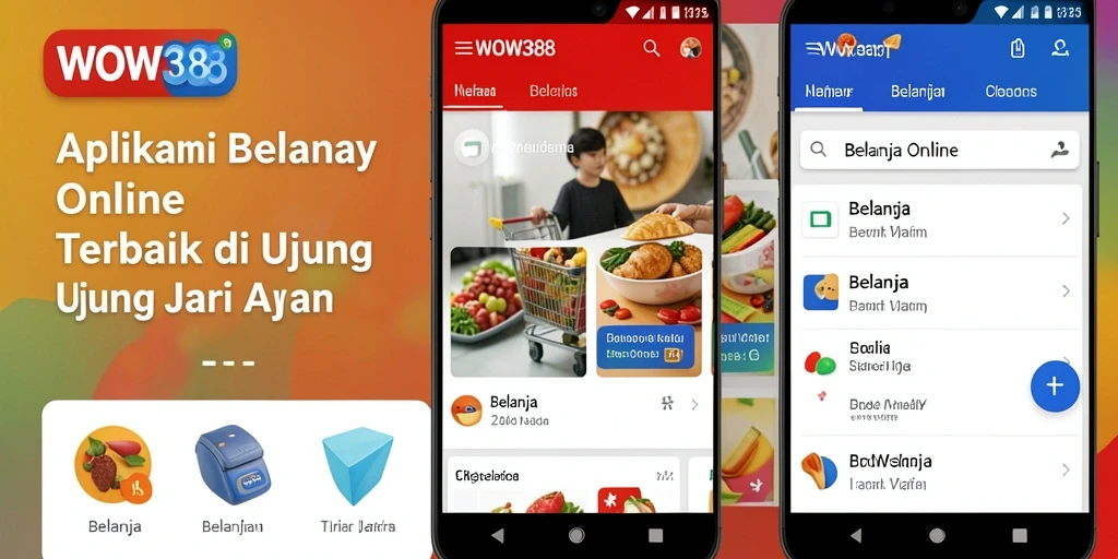 Tampilan antarmuka aplikasi WOW388 yang user-friendly untuk Belanja Online.