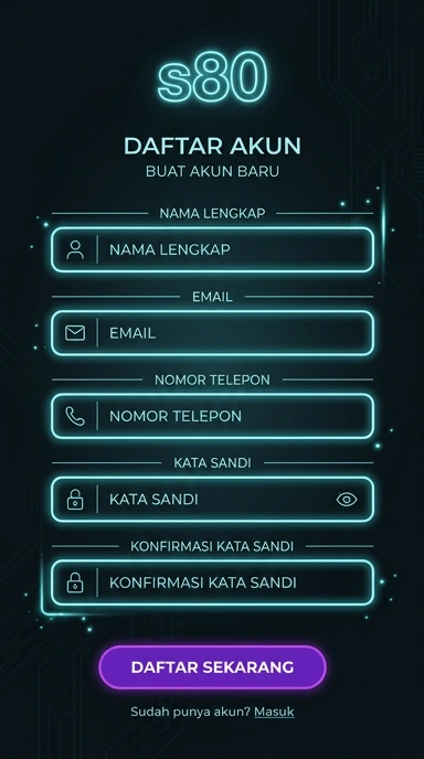 Tampilan halaman daftar s80