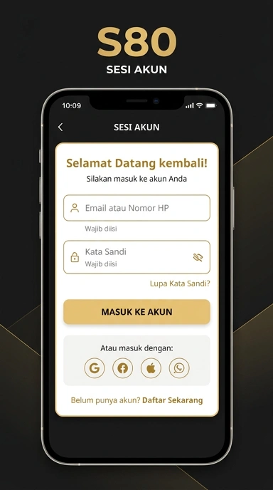Tampilan halaman login s80