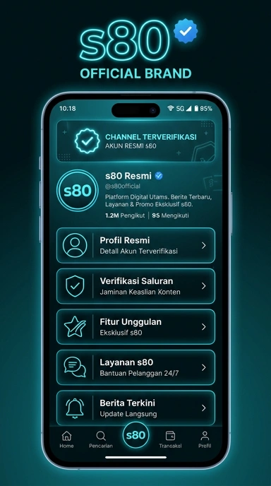 Tampilan kanal resmi s80